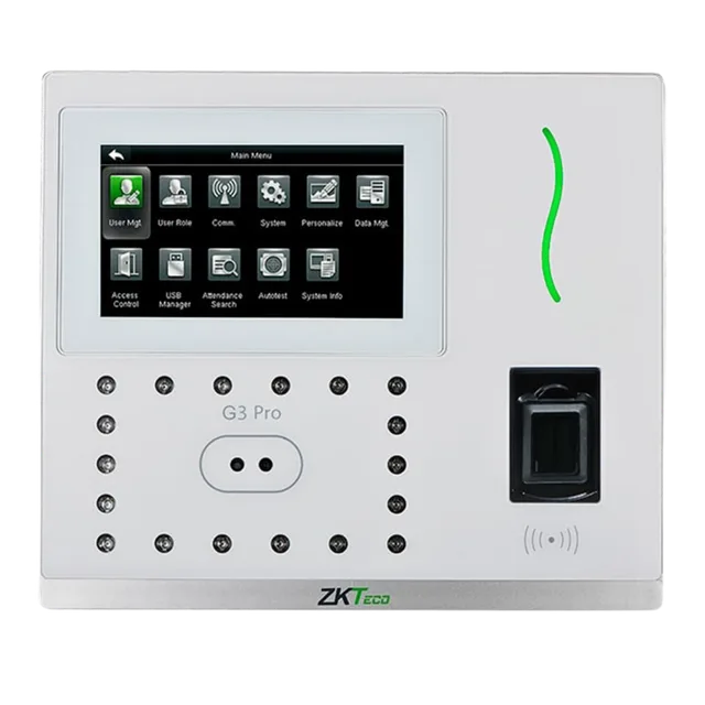 Reloj checador ZKTeco G3 Pro de rostro, huella digital y palma